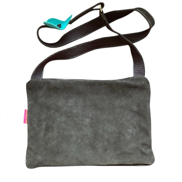 Agatha Ruiz de la Prada Vintage Suede Purse Handbag Shoulder Bag - Picture 3 of 9